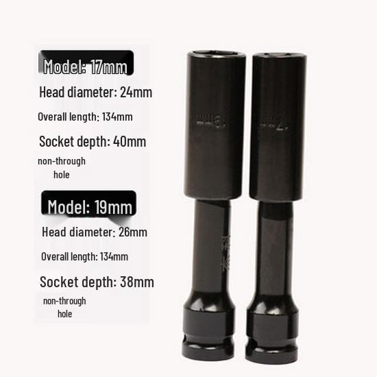 Electric Wrench 1/2 Square Thin-Walled Extended Socket 6mm