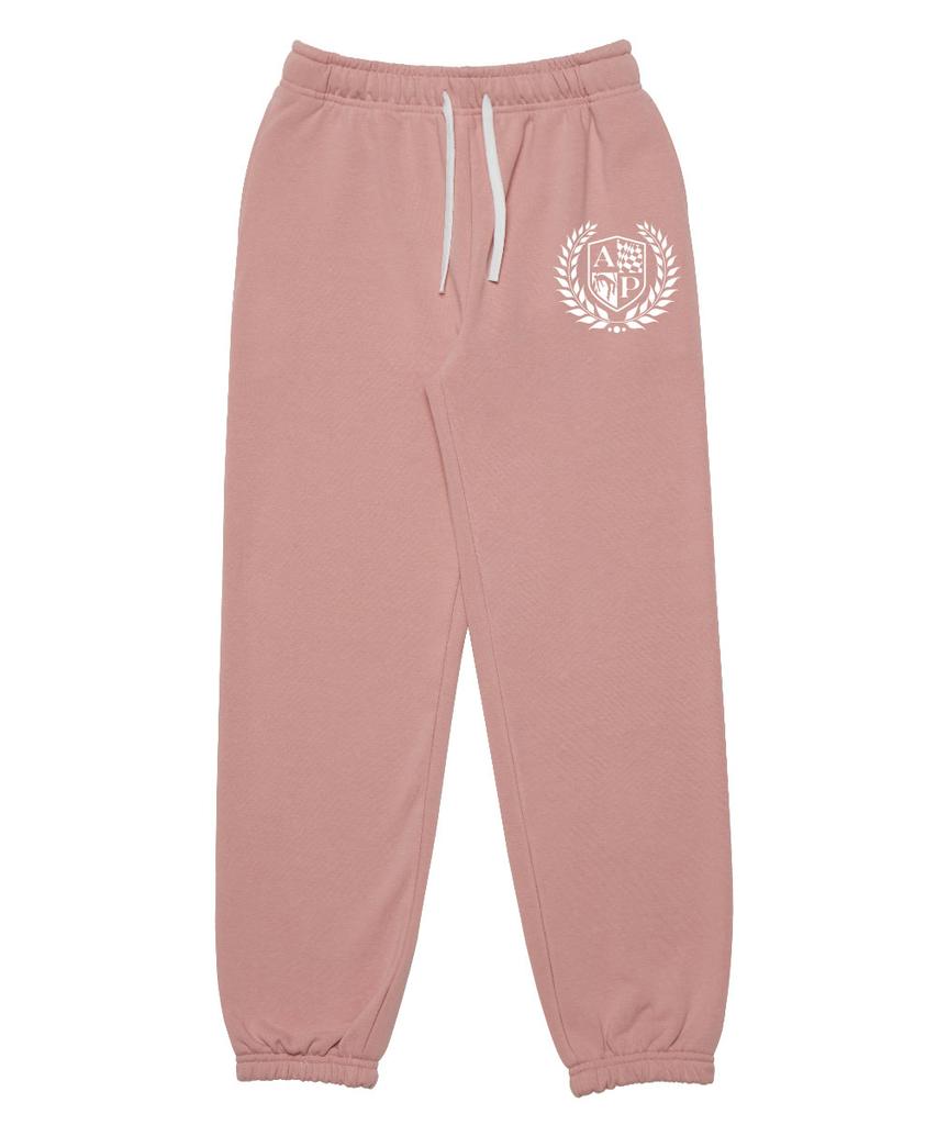 ASTRAL PROJECTION Shield Emblem Comfortable Training Sweat Jogger Pants_Pink