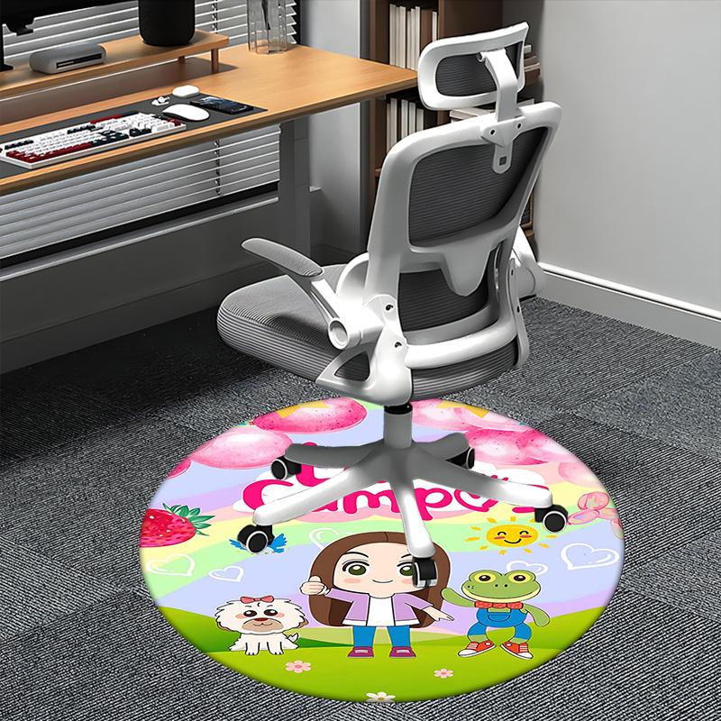 

Lara Campos Chair mat Round Rug-Office carpet, Non-slip, Suitable for Living Rooms, Bedrooms decor.1205350a 80cm by 80cm