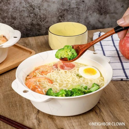 NEIGHBOR CLOWN Microwave de Ramen Maker, Noodle Maker [Make Ramen in the Microwave], Microwave Cookware, Cookware, Grill Pot, Made in Japan, RC Sticke