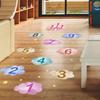 PVC Hopscotch Game Floor Stickers Multicolor Flooring Decals Creative Wall Art  Kid's Room