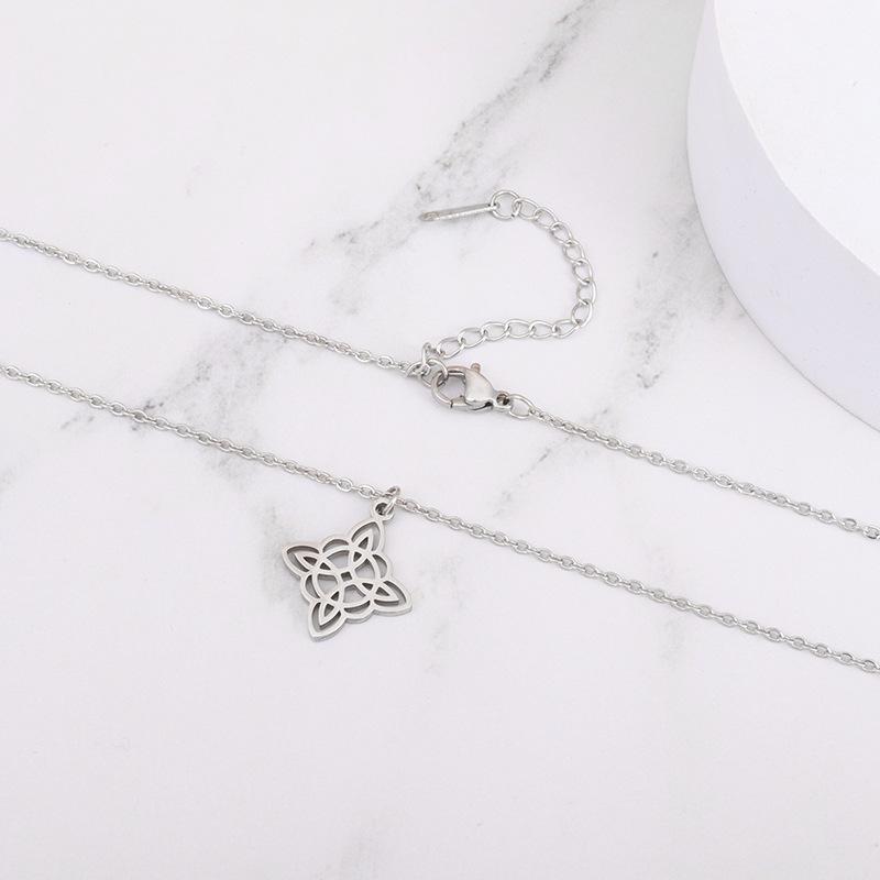 

Модный тренд Креативный дизайн Полый узел ведьмы Подвеска из нержавеющей стали Женское ожерелье Классический шарм Ювелирное изделие Подарок