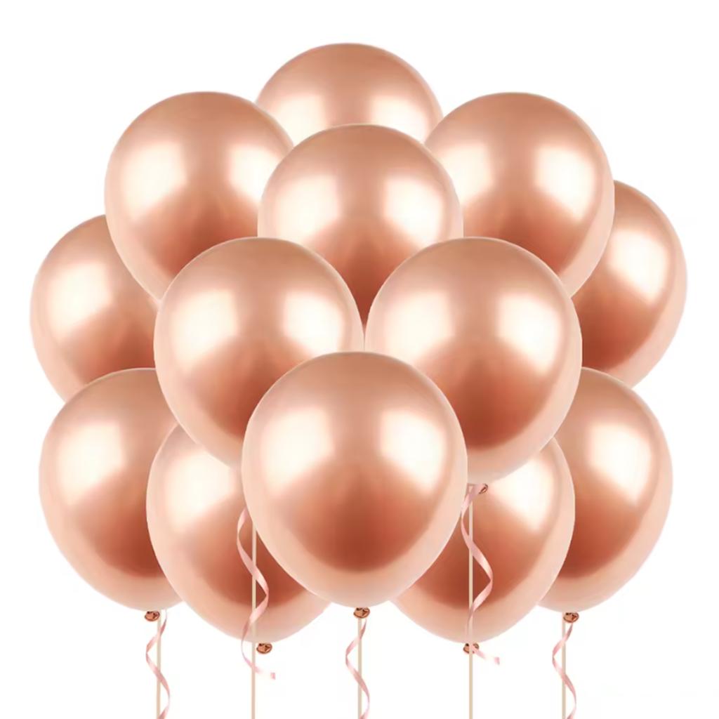 20pcs 12inch Confetti Metallic Metal Balloons Gold Blue Pink Latex Ballon Wedding Birthday Party Decoration Baby Shower Globos