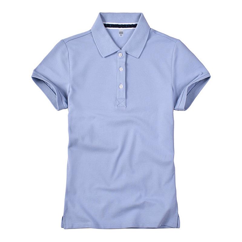 Korean Style Women's Slim Fit Short Sleeve Polo Shirt