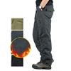 Winter Thicken Fleece Pants Men Casual Warm Overalls Multi-pocket Militarmy Trousers Thermal Cargo Tactical Pants Mens Clothing