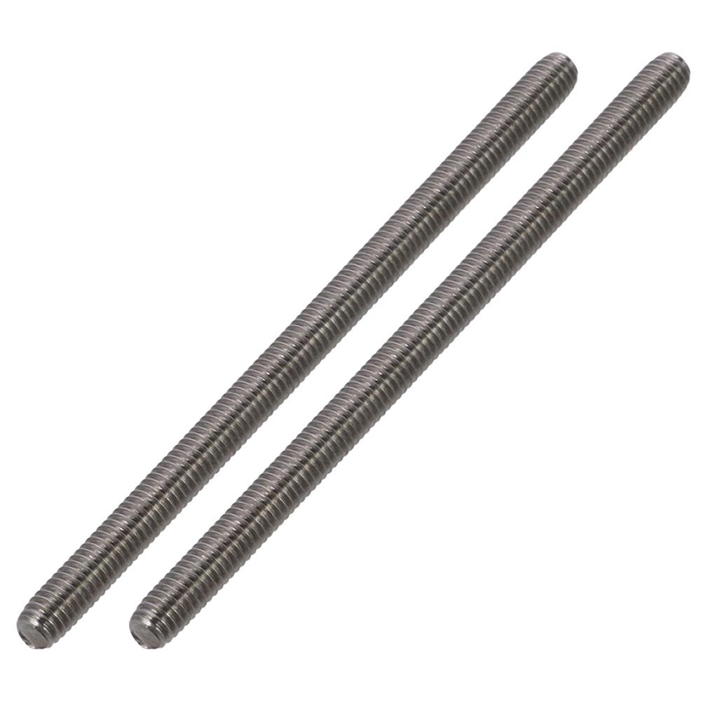 

2PCS 1mm Thread Pitch Long Threaded Screw 304 Stainless Steel Rods Bar Studs Anchor Bolts M6 x 100mm