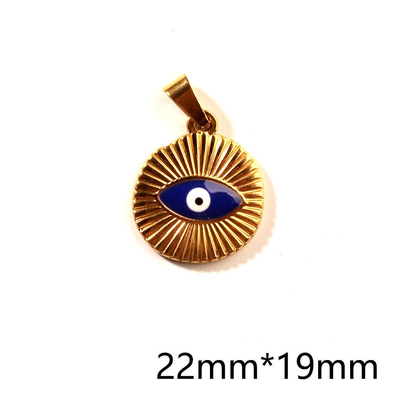 Epoxy Demon Eye Retro Pendant Necklace DIY Jewelry Accessory