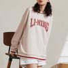 Li Ning Sports Lifestyle Series Letter Print Fleece Crew Neck Pullover Long Sleeve Sweatshirt Unisex Sweatshirt Flower-Gray Tile-Gray AWDTB51-1