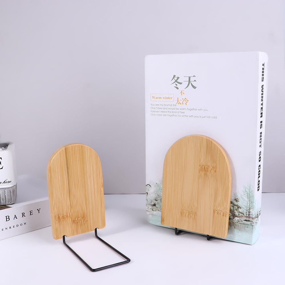 Storage Office Supplies Student Stationary School Book Stand Bookshelf Book Holder Wood Bookend