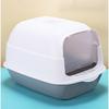 Cat Litter Box Cat Litter Basin Semi- Enclosed Box with Cat Litter Scoop Toilet for Training Cats To Clean Pet