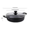 30cm Raffinierter Eisen-Suppen- & Hot-Pot mit Deckel