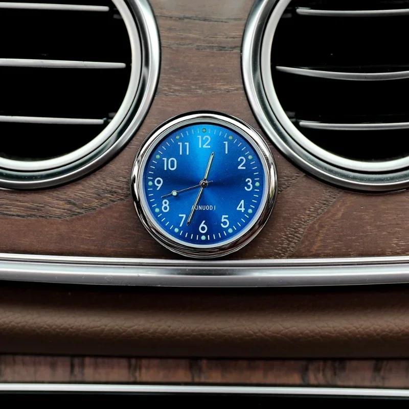 Mini Car Dashboard Clock Luminous Digital Watch Universal Stick-on Quartz Clock Auto Interior Ornament Car Accessories