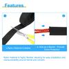 PATIKIL Cable Sleeve, Approx. 3m Total Length, Approx. 30mm Flat Width, Cable Storage Sleeve, Wiring Cover, Cable Management, DIY Cuttable,
