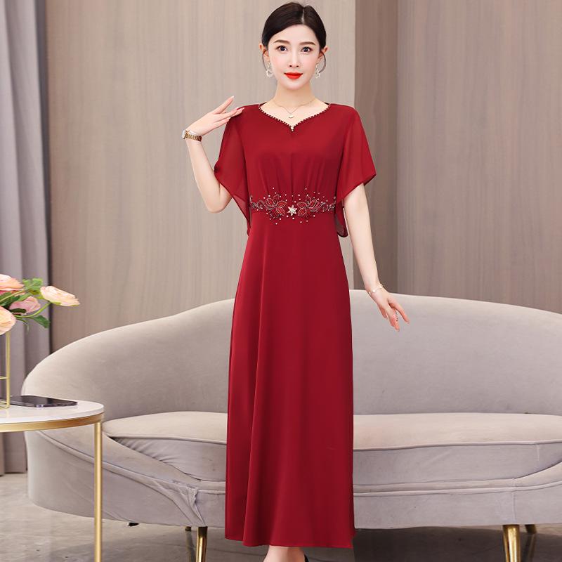 

2023 Летнее Элегантное Платье для Матери Невесты 3XL красный