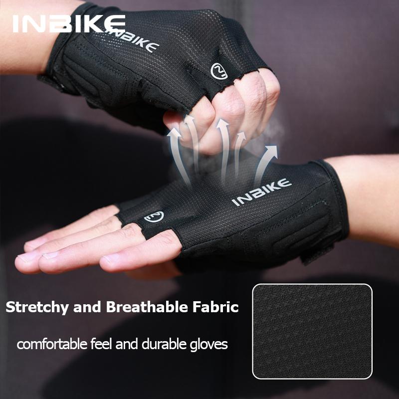 INBIKE Men's Cycling Gloves Half Finger Summer MTB Gloves Shock-absorption Mountain Bike Gym Sports Gloves Cycling Accessories