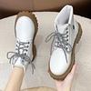 Women's Shoes 2024 Ankle Women's Boots Classics Modern Boots Women Turned-over Edge Round Toe Med Heel Front Lace-up Shoes Women