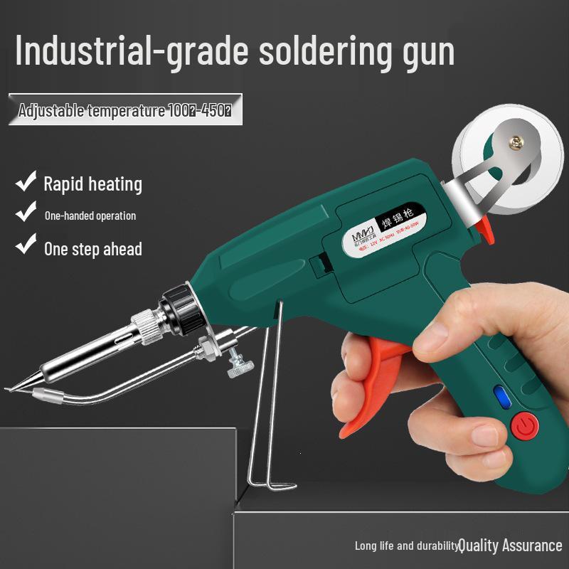 12V Industrial Electric Soldering Gun with Temperature Control – Automatic Soldering Iron for Household Repair and Welding