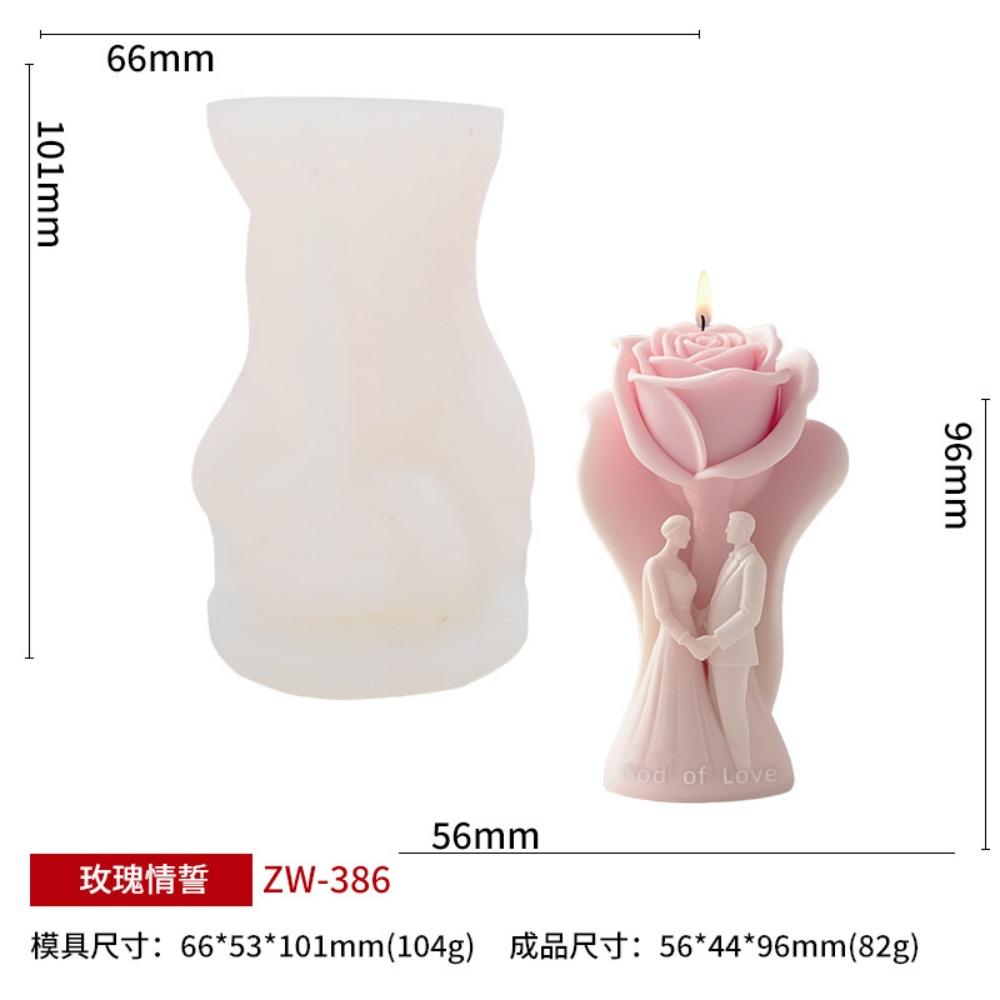 

DIY Rose Love Aromatherapy Candle Mold 3D Couple Fragrance Gypsum Resin Mold Valentine s Day Candle Decoration Accessories
