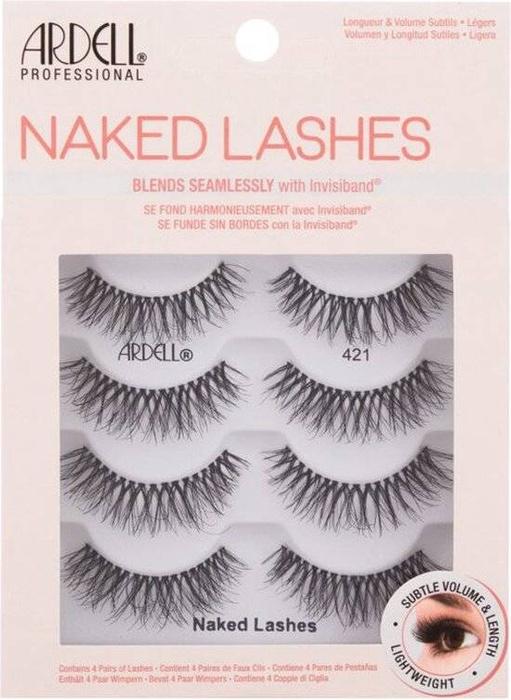 Sztuczne rzęsy na pasku 421 NAKED LASHES Makijaż oczu Ardell 4 - pak
