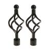 Iron Curtain Pole Brackets Window Curtain Accessories Curtain Rods End Caps for Home Decor Hotel Bar Wall Mounted Support