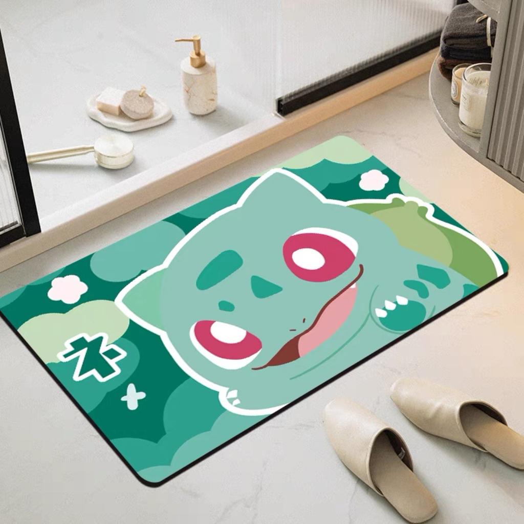 Cute Cartoon Puppy Bathroom Water-absorbing Non-slip Mat, Door Floor Mat, Dirt-resistant Animation Decorative Mat
