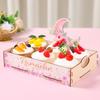 Black Gold Wooden Tray Wooden Material Serving Tray Wooden Storage Box Organizer Design Storage Function Cake Dessert Box