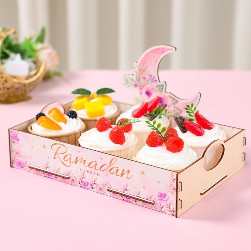Black Gold Wooden Tray Wooden Material Serving Tray Wooden Storage Box Organizer Design Storage Function Cake Dessert Box