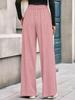 Europese & Amerikaanse Herfst/Winter 2025 Geribbelde Casual Wijde Pijpen Rechte Broek voor Dames