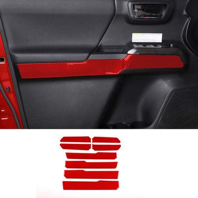 For Toyota Tacoma 2015-2022 Soft Carbon Fiber Car Inner Door Panel Cover Trim Sticker Car Accessories