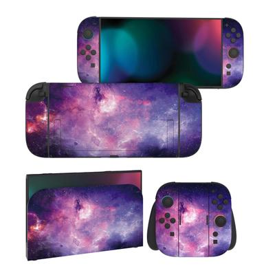 PlayVital Nintendo Switch 2 Console and Protective Sticker Set with Customizable Vinyl Dock Grip Stickers (2025) Joy-Con (2 Sets) Stickers, & [Nebula
