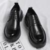 Leather shoes men's 2025 new autumn fashion men's casual Brock British casual wedding groom shoes