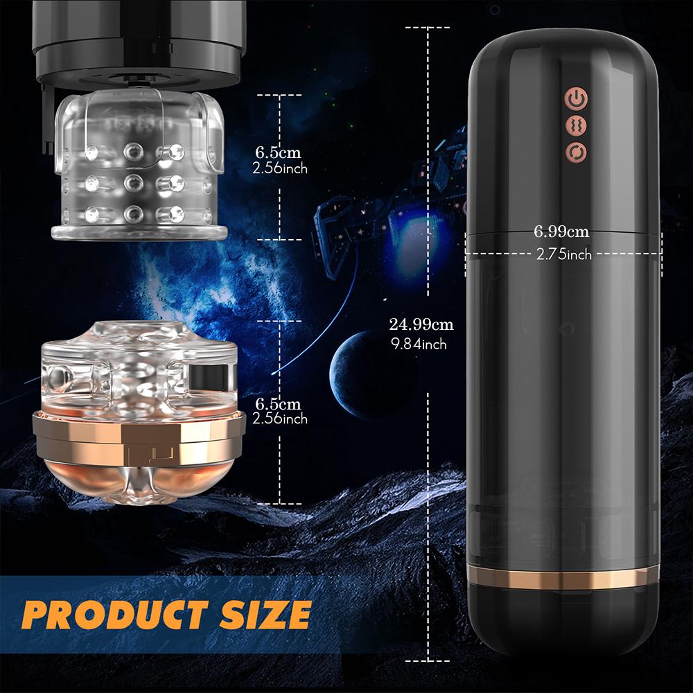 Automatic Male Masturbator Thrusting Rotating Vibration 3D Realistic Sleeve Hands-Free Adult Sex Toys for Men
