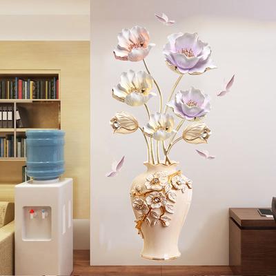 3D Tulpen Wandaufkleber Selbstklebend Abziehen und Aufkleben Wanddekale für Schlafzimmer Wohnzimmer Heimdekoration Wandkunst