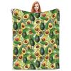 Avocado-Kuscheldecke, Weiche leichte Flanelldecken für Bett, Couch, Sofa, Ganzjahres-Warme Gemütliche Flauschige Plüsch-Mikrofaserdecke