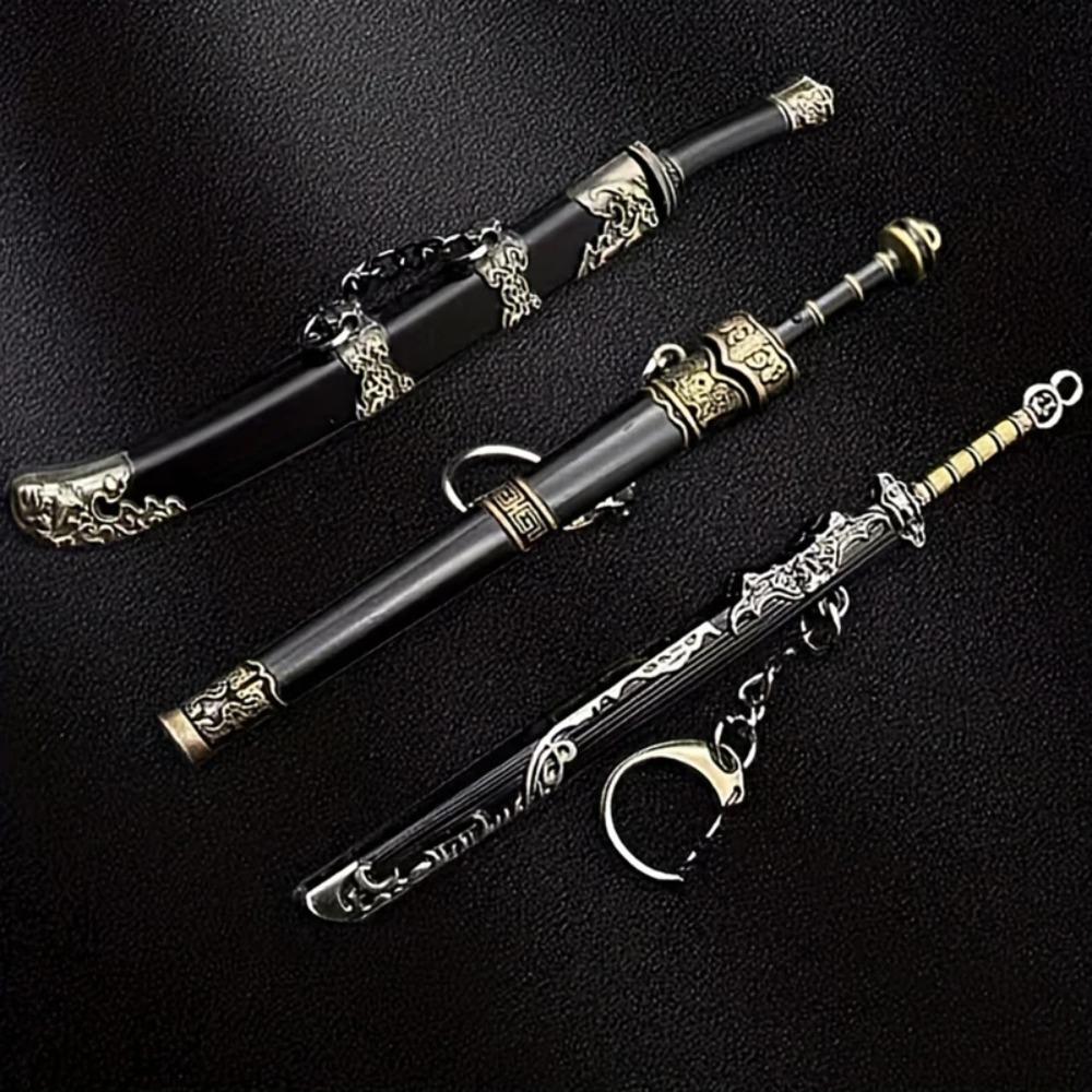 Ancient Weapon Key Chain 12cm Scabbard Key Ring Mini Sword KeyChain  Gift
