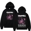 Chappell Roan Retro Personality Print Autumn and Winter High Quality Comfortable Soft Men's Loose Street Hooded Adult Sweatshirt