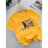 European Sizes New Spring And Summer Round-Neck T-Shirt Featuring a Cartoon Horse Design, a Casual Top for Girls, Perfect As a Christmas Gift