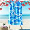 Blue Water Ripple Pattern Beach Towel Quick-drying for Travel Outdoor Sports Jogging Beach and Swimming