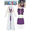One Piece 3pcs Nico Robin Cosplay Costume Plush Coat With Tops Skirt Set Outfit