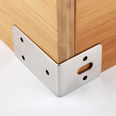 2PCS Furniture Stainless Steel Corner Buckle Fasteners Protector Corner Guard Angle Corner Code Brackets Stand