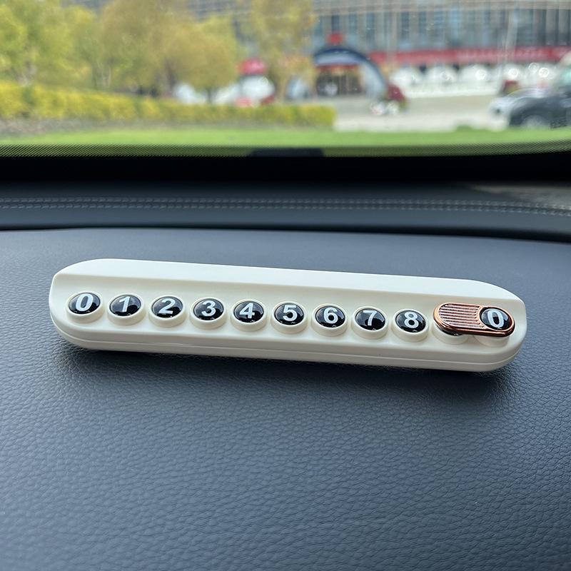 Cartoon Aromatherapy Car Parking Number Plate with Phone Holder