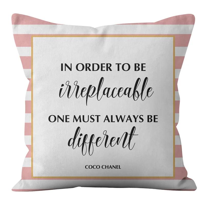 45x45cm Princess Pink Letter Pillowcase ins Nordic Crown Animal Cushion Cover Sofa Office Seat Home Decoration