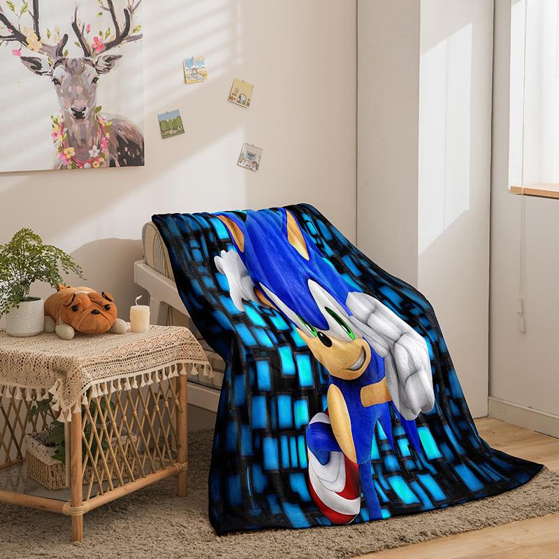 Cartoon Sonic series double-sided flannel 2D digital printing blanket blanket