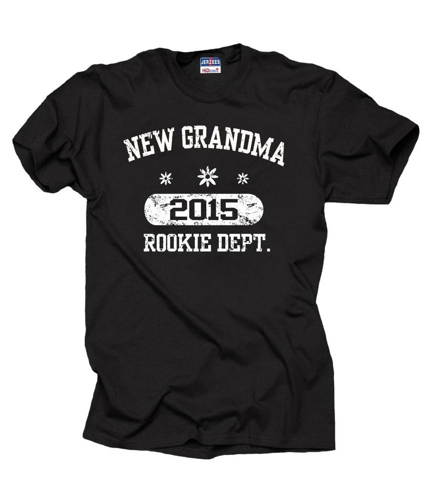 New Grandma 2015 Rookie Dept TShirt gift For Grandma Baby Shower Tshirt Shirt S