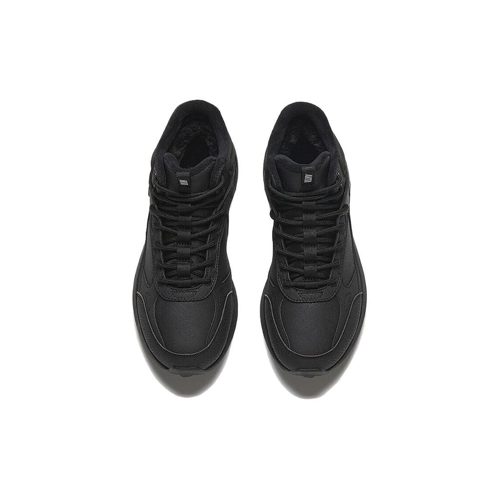 New Anta Cushioning Wear Resistant Mid Top Casual Shoes Women's Black 122348986-1