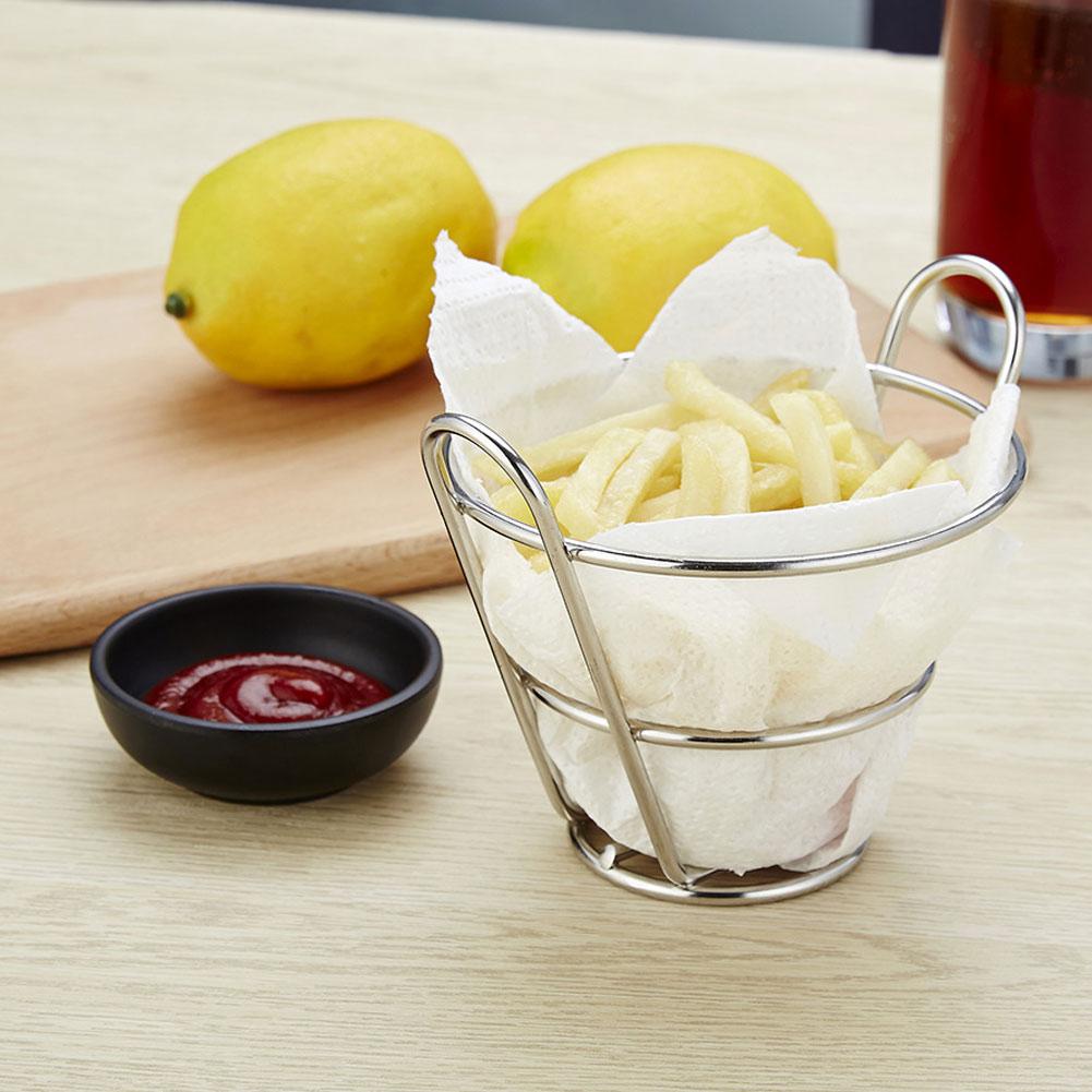 Household 304 Stainless Steel Mini Food Basket Fries Dessert Bread Basket Kitchen Cooking Tool
