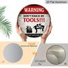 2D Flat, 1pc Round Aluminum Hanging Sign, Vintage Plaque about "Tool Warning", "Don'T Touch My Tools" Decorative Sign, Suitable for Garage, Studio