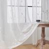 Tende Trasparenti con Stampa Floreale - Foulard in Voile Filtrante per Balcone, Finestra a Baia, Soggiorno, Divisorio e Privacy