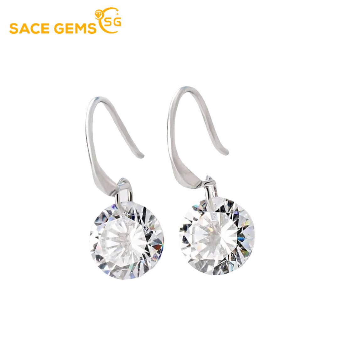 

SACE GEMS классические серьги из медного сплава с цирконом для женщин, подарки на свадьбу белый