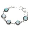 Rainbow Moonstone Gemstone Handmade 925 Srerling Silver Bracelet 7-8"